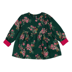 Girls' Nano Noruk Smocked Floral Garden Tunic Dress 12 mo. Royal Green