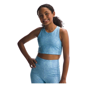 Girls' The North Face Never Stop Reversible Crop Scoop Neck Tank Top Large Blue