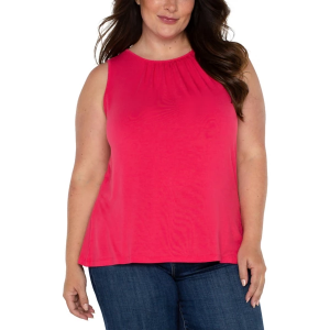 Women's Liverpool Los Angeles A-Line Sleeveless Knit Scoop Neck Tank Top 3X Pink