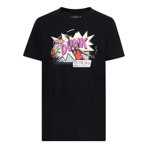 Kids' Jordan Air Comics Dunk T-Shirt Medium Black