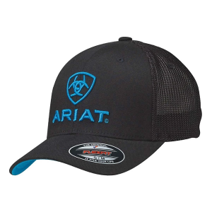 Men's Ariat Mesh Back Flex Fit Work Adjustable Hat L/XL Black