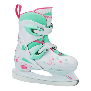Youth Roller Derby Girls' Lake Placid Nitro Adjustable Hockey Skates 4-7 White
