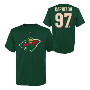 Minnesota Wild Genuine Stuff #97 Kirill Kaprizov #97 Name & Number Kids' T-Shirt Large Green