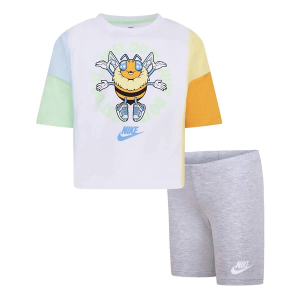 Girls' Nike Busy Bee Set 6 Light Grey Heather