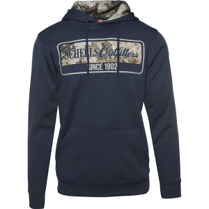 Men's Scheels Outfitters Camo Logo Hunting Hoodie Small Navy/West River