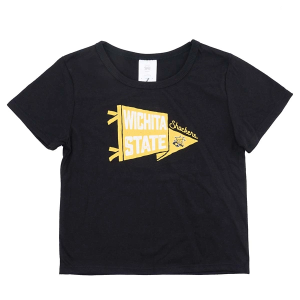 Wichita State Shockers ZooZatZ Girls' Banner Kids' T-Shirt Large Black