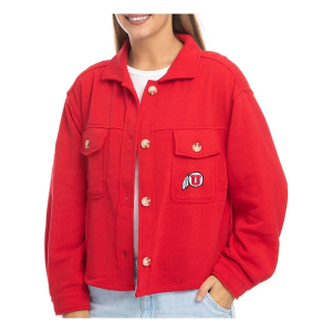 ZooZatZ Women's Utah Utes Fleece Shacket