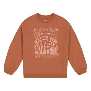Girls' Billabong Stars at Reach Crewneck Sweatshirt Medium Cacao