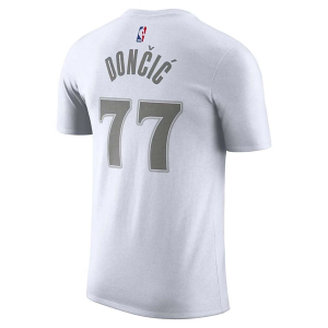Dallas Mavericks Luka Doncic #77 2024 City Edition Name & Number Nike T-Shirt Medium White