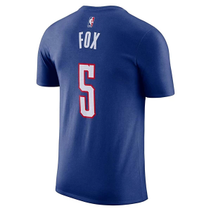 Sacramento Kings De'Aaron Fox #5 2024 City Edition Name & Number Nike T-Shirt Medium Royal