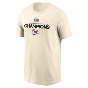 Kansas City Chiefs Nike Super Bowl LIX Roster T-Shirt Medium Natural