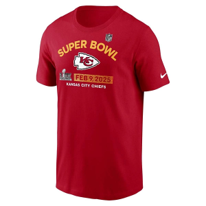 Kansas City Chiefs Nike Super Bowl LIX Bound T-Shirt Large Red