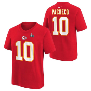 Kids' Kansas City Chiefs Nike Isiah Pacheco #10 Super Bowl LIX Bound T-Shirt XLarge Red