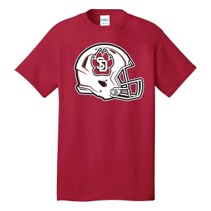 South Dakota Coyotes Range Helmet T-Shirt Large Red