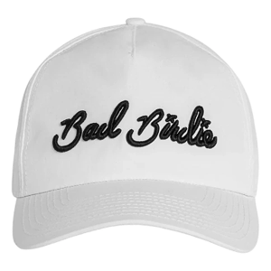 Men's Bad Birdie Script Golf Snapback Hat One Size White