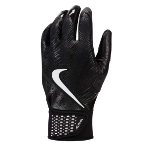 Men's Nike Alpha Baseball Batting Gloves Black Medium