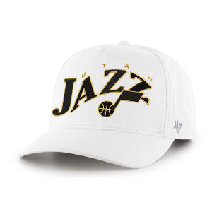 Utah Jazz 47 Brand Wave Hitch Adjustable Hat One Size White