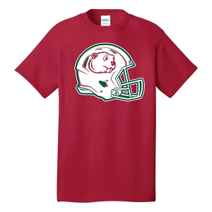 Minot State Beavers Range Helmet T-Shirt Large Red