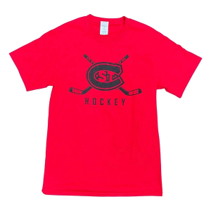 St. Cloud State Huskies Range Hockey Arch T-Shirt Large Red