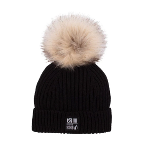 Girls' Nano Noruk Evelyne Pom Beanie 7/14 Black