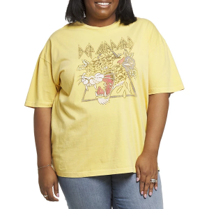 Women's Goodie Two Sleeves Def Leppard Golden T-Shirt 2X Golden Yellow