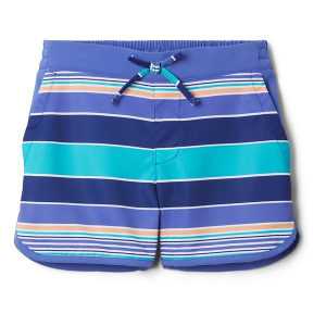 Girls' Columbia Sandy Shores Hybrid Shorts XLarge Dark Sapphire Danby Stripe/Purple Lotus