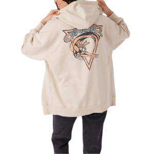 Women's O'Neill Bryon Hooded Oversized Full Zip XS/S Cement