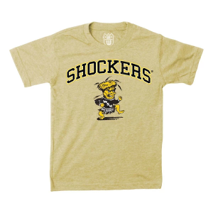 Wichita State Shockers Wes and Willy Rattatat Kids' T-Shirt Large Stone