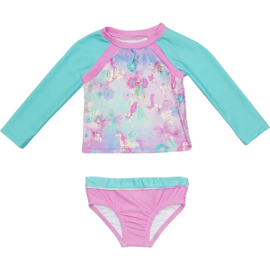 Girls' Nano Noruk Unicorn Tankini Swim Rashguard Baby 18 mo. Little Rose