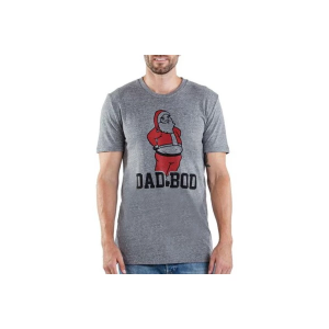 Men's Tipsy Elves Dad Bod Santa T-Shirt Large Grey