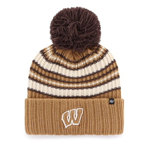 Wisconsin Badgers 47 Brand Women's Espresso Cuff Beanie One Size Carmel