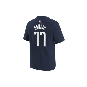 Kids' Dallas Mavericks Luka Doncic #77 2022 Statement Name & Number Nike T-Shirt Large Navy