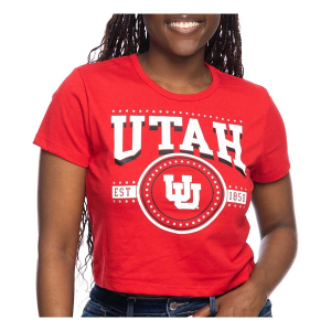 Utah Utes ZooZatZ Women's Bling T-Shirt Medium Red