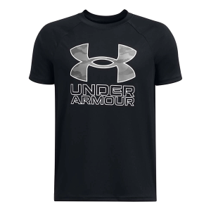 Kids' Under Armour Tech Hybrid Print T-Shirt Medium Black