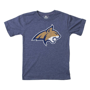 Montana State Bobcats Wes and Willy Basic Logo Kids' T-Shirt 4Y Navy