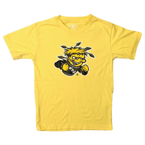 Wichita State Shockers Wes and Willy Basic Logo Kids' T-Shirt Large Black