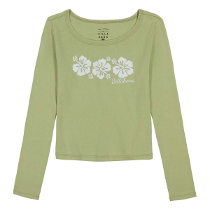 Girls' Billabong Hibiscus Long Sleeve T-Shirt Large Willow