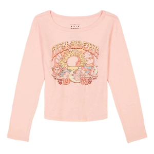 Girls' Billabong Retro Graphic Long Sleeve T-Shirt Small Peach