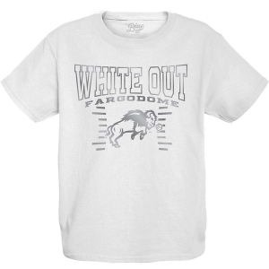North Dakota State Bison Blue 84 White Out Kids' T-Shirt Medium White