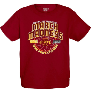 Iowa State Cyclones Blue 84 2024 March Madness Kids' T-Shirt XLarge Cardinal