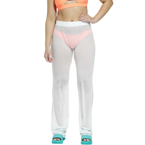 Women's Heat Swimwear Mesh Pant Swim Cover Up Medium White