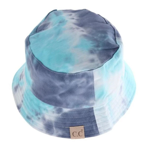 Girls' C.C Reversible Tie Dye Bucket Hat One Size Turquoise