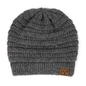 Women's C.C Recycled Yarn Classic Beanie One Size Heather Charcoal