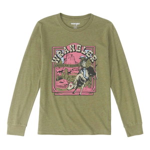Boys' Wrangler Bull Rangler Long Sleeve T-Shirt Large Olive