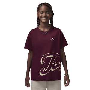 Girls' Jordan Wrap Around T-Shirt Medium Bordeaux