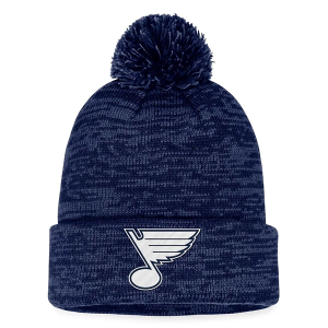 St. Louis Blues Fanatics Team Pom Beanie One Size Blue
