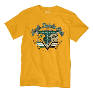 North Dakota State Bison Blue 84 Frozen Moment T-Shirt Small Gold