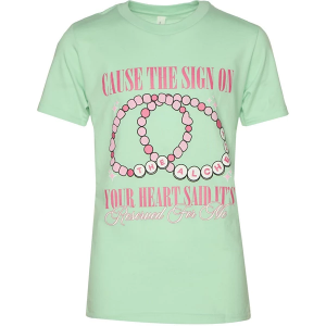 Girls' Poppy and Pine Alchemy T-Shirt Large Sea Foam