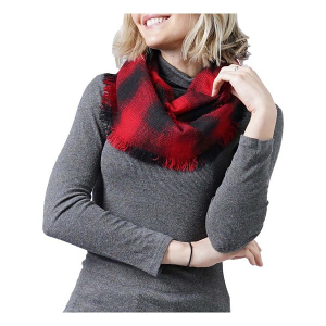 Women's Elegant Essence Buffalo Infinity Scarf Red