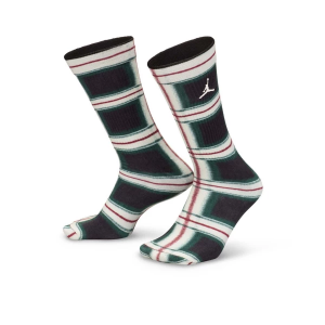 Men's Jordan Everyday Essentials Holiday Crew Socks Medium Red/Green Singles